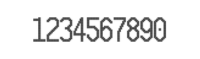 10×20数字点阵字体 ddN1020AA1240