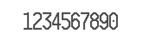 10×20数字点阵字体 ddN1020AA1258