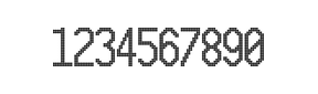 10×20数字点阵字体 ddN1020AA1264