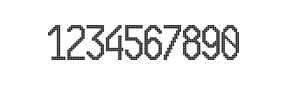 10×20数字点阵字体 ddN1020AA1280
