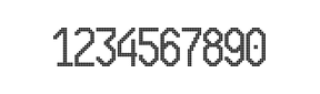 10×20数字点阵字体 ddN1020AA1292