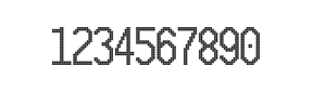 10×20数字点阵字体 ddN1020AA1306