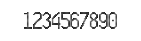 10×20数字点阵字体 ddN1020AA1311