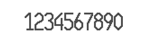 10×20数字点阵字体 ddN1020AA1313