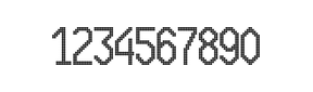 10×20数字点阵字体 ddN1020AA1317