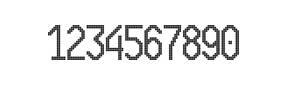 10×20数字点阵字体 ddN1020AA1349