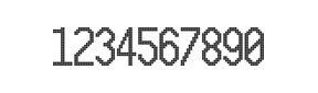 10×20数字点阵字体 ddN1020AA1420