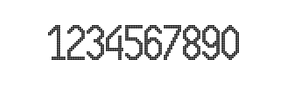 10×20数字点阵字体 ddN1020AA1429