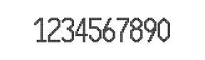 10×20数字点阵字体 ddN1020AA1437