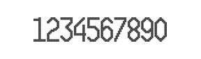 10×20数字点阵字体 ddN1020AA1441