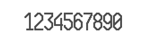 10×20数字点阵字体 ddN1020AA1456