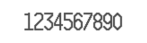 10×20数字点阵字体 ddN1020AA1469