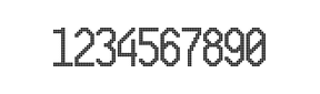 10×20数字点阵字体 ddN1020AA1471