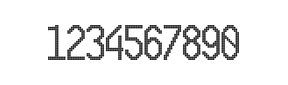 10×20数字点阵字体 ddN1020AA1488