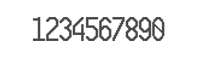10×20数字点阵字体 ddN1020AA1489