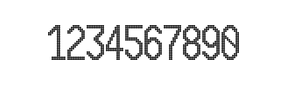 10×20数字点阵字体 ddN1020AA1543