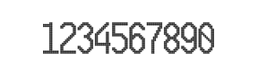10×20数字点阵字体 ddN1020AA1554
