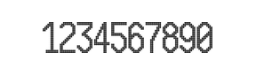10×20数字点阵字体 ddN1020AA1567