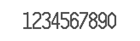 10×20数字点阵字体 ddN1020AA1583