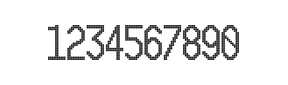 10×20数字点阵字体 ddN1020AA1597