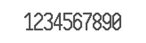 10×20数字点阵字体 ddN1020AA1650