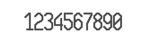 10×20数字点阵字体 ddN1020AA1654