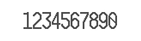 10×20数字点阵字体 ddN1020AA1662