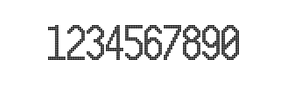 10×20数字点阵字体 ddN1020AA1677