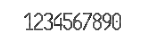 10×20数字点阵字体 ddN1020AA1710