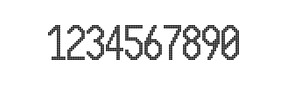 10×20数字点阵字体 ddN1020AA1712