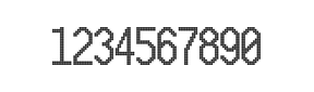 10×20数字点阵字体 ddN1020AA1721