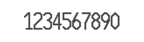 10×20数字点阵字体 ddN1020AA1723