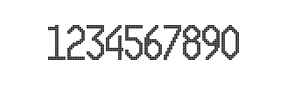 10×20数字点阵字体 ddN1020AA1753