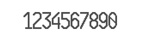 10×20数字点阵字体 ddN1020AA1764