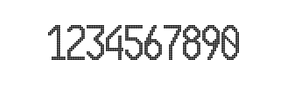 10×20数字点阵字体 ddN1020AA1772