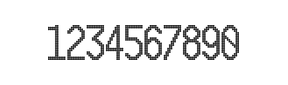 10×20数字点阵字体 ddN1020AA1789