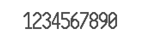 10×20数字点阵字体 ddN1020AA1799