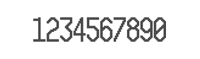 10×20数字点阵字体 ddN1020AA1838