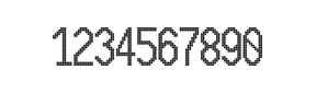 10×20数字点阵字体 ddN1020AA1865