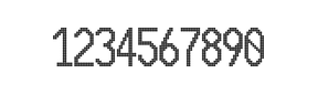 10×20数字点阵字体 ddN1020AA1925