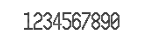 10×20数字点阵字体 ddN1020AA1926