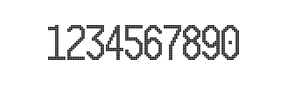 10×20数字点阵字体 ddN1020AA1952