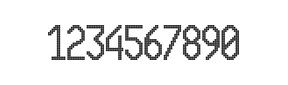 10×20数字点阵字体 ddN1020AA1964