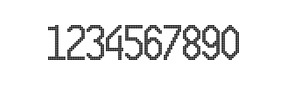 10×20数字点阵字体 ddN1020AA1988