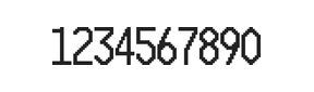10×20数字点阵字体 ddN1020AB0023