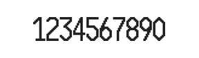 10×20数字点阵字体 ddN1020AB0050