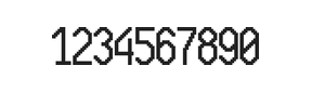 10×20数字点阵字体 ddN1020AB0051