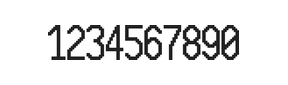 10×20数字点阵字体 ddN1020AB0081