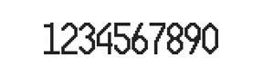 10×20数字点阵字体 ddN1020AB0083