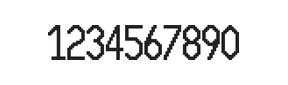 10×20数字点阵字体 ddN1020AB0090